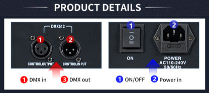 Hexagonal Mini DMX dj Stage Spray Fire Flame Machine